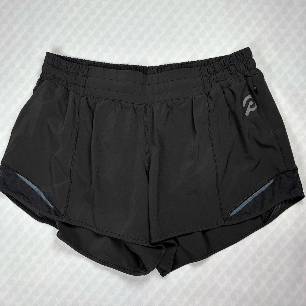Lululemon Speed Up Running Shorts Black Mesh Trim Size 10
